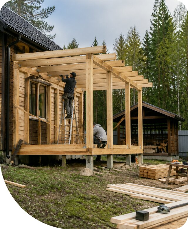 Строительство пристроек и построек на участке в Черкесске